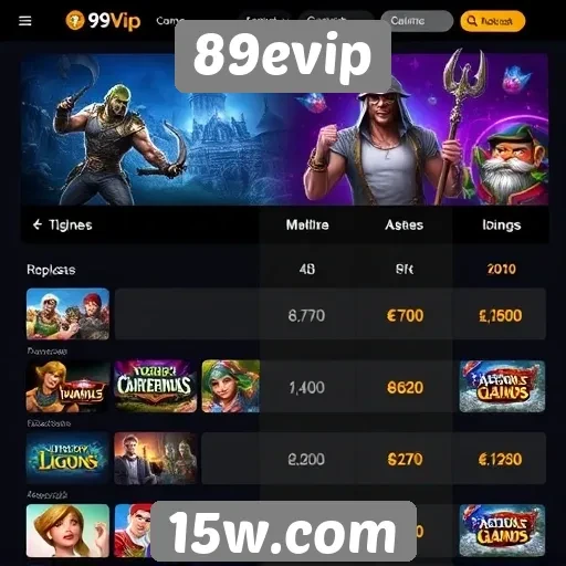 Comparação de jogos populares no 89evip